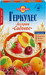 Овсяная каша момент Геркулес Ассорти №3 (кл+аб+виш) 210г (35гх6)/8 уп в ш/б